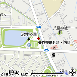 沼井公園トイレ周辺の地図