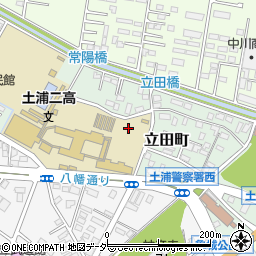 茨城県土浦市立田町周辺の地図