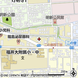 福井県福井市新田塚町周辺の地図