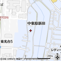 茨城県つくば市中東原新田25-2周辺の地図