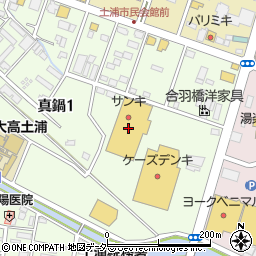 サンキ土浦店周辺の地図