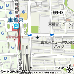 東鷲宮駅前郵便局周辺の地図