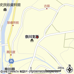 松本市　奈川地区福祉ひろば周辺の地図