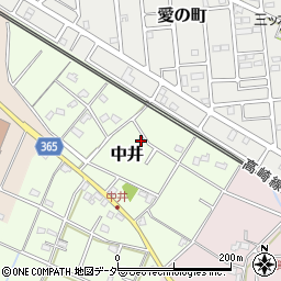埼玉県鴻巣市中井47周辺の地図
