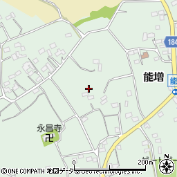 埼玉県比企郡小川町能増周辺の地図