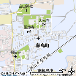 福井県福井市藤島町周辺の地図