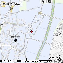 茨城県つくば市下平塚102周辺の地図