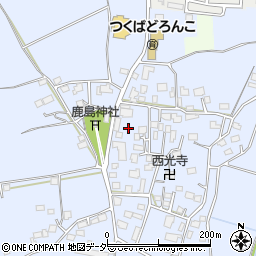 茨城県つくば市下平塚周辺の地図