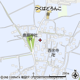 茨城県つくば市下平塚周辺の地図