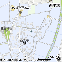 茨城県つくば市下平塚339-2周辺の地図