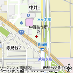 ローソン鴻巣中井店周辺の地図