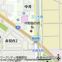 ローソン鴻巣中井店周辺の地図