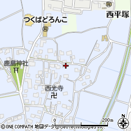 茨城県つくば市下平塚339周辺の地図