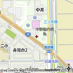 埼玉県鴻巣市中井359周辺の地図