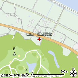山田一区公民館周辺の地図