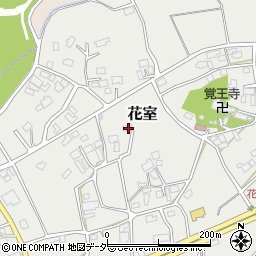 茨城県つくば市花室788-8周辺の地図