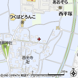 茨城県つくば市下平塚349周辺の地図