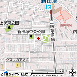 新田塚ふれあい公園周辺の地図