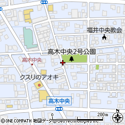 福井県福井市高木中央周辺の地図