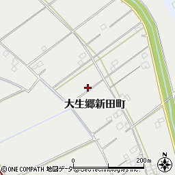 茨城県常総市大生郷新田町周辺の地図