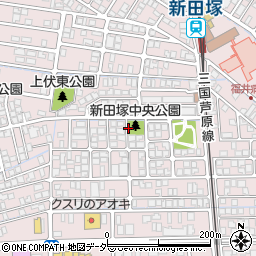 新田塚中央公園周辺の地図