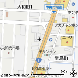 福井中央市場冷蔵周辺の地図