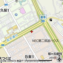 茨城県つくば市吾妻3丁目11周辺の地図