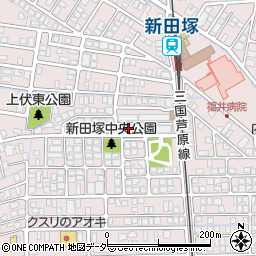 福井県福井市新田塚周辺の地図