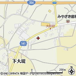 茨城県かすみがうら市大和田672周辺の地図