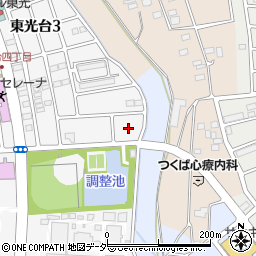 茨城県つくば市東光台3丁目21周辺の地図