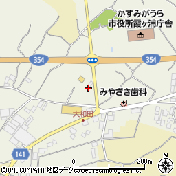 茨城県かすみがうら市大和田520周辺の地図