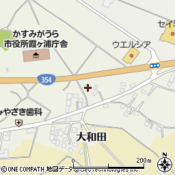 茨城県かすみがうら市大和田594周辺の地図