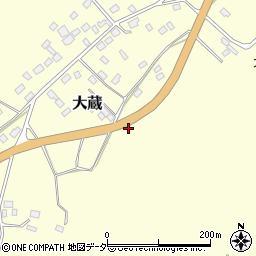 茨城県鉾田市大蔵周辺の地図