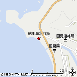 鮎川海水浴場周辺の地図