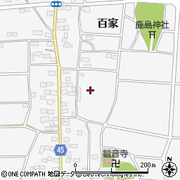 茨城県つくば市百家周辺の地図