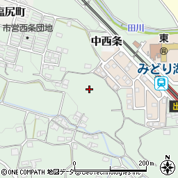 長野県塩尻市上西条周辺の地図