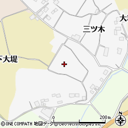 茨城県かすみがうら市三ツ木周辺の地図
