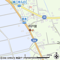 中戸屋酒店駐車場周辺の地図