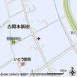 茨城県常総市古間木新田422周辺の地図