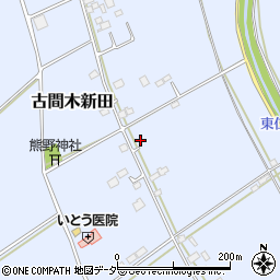 茨城県常総市古間木新田424周辺の地図