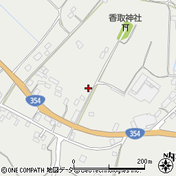 茨城県行方市内宿周辺の地図