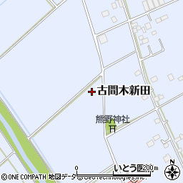 茨城県常総市古間木新田周辺の地図
