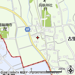 埼玉県比企郡嵐山町古里832周辺の地図