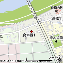 福井県福井市高木西周辺の地図