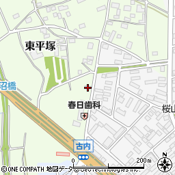 茨城県つくば市東平塚677周辺の地図