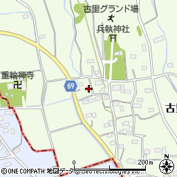 埼玉県比企郡嵐山町古里822周辺の地図