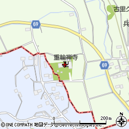 重輸禅寺周辺の地図