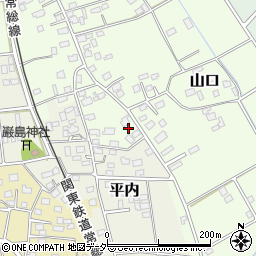 茨城県常総市山口74周辺の地図