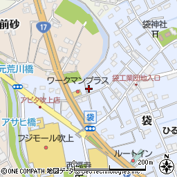 埼玉県鴻巣市袋167周辺の地図