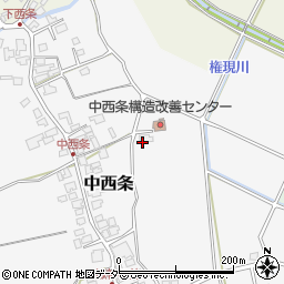 長野県塩尻市中西条周辺の地図